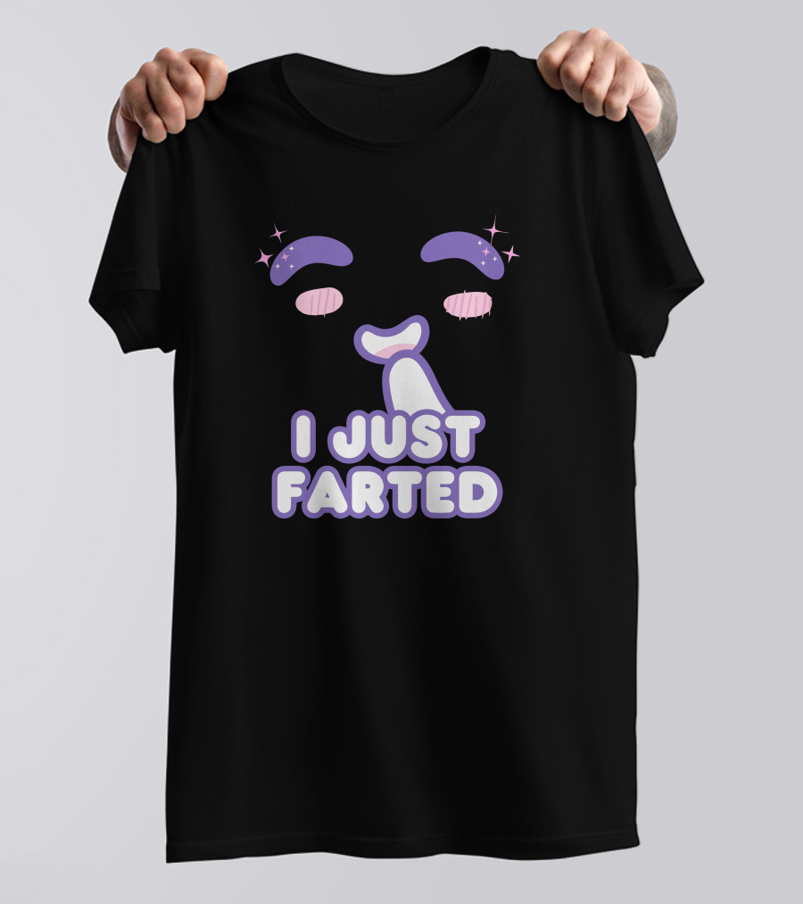 I Just Farted Cute Kawaii Sparkling Eyes And Tongue T-Shirt