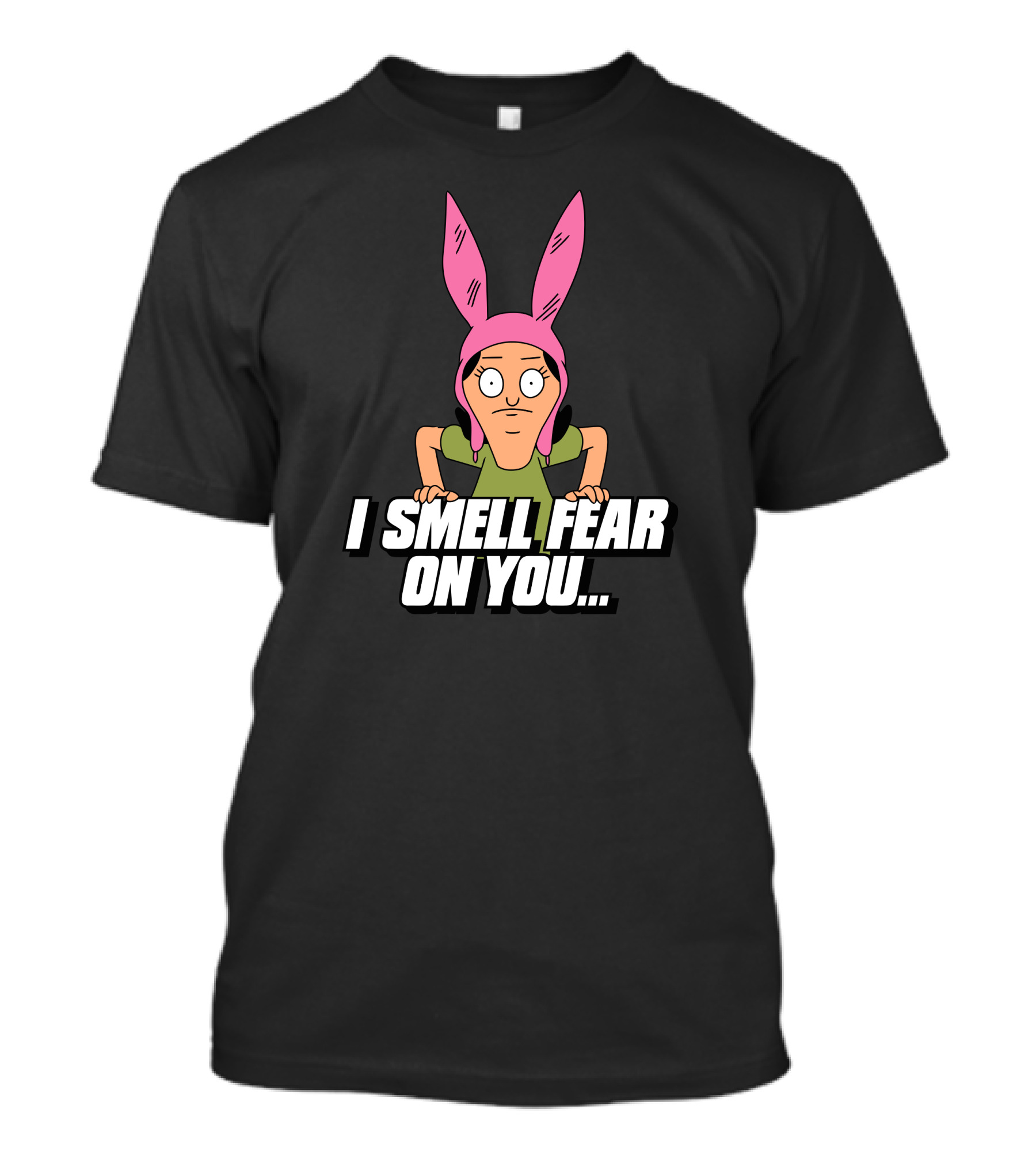 I Smell Fear On You Pink Eared Hat Character T-Shirt