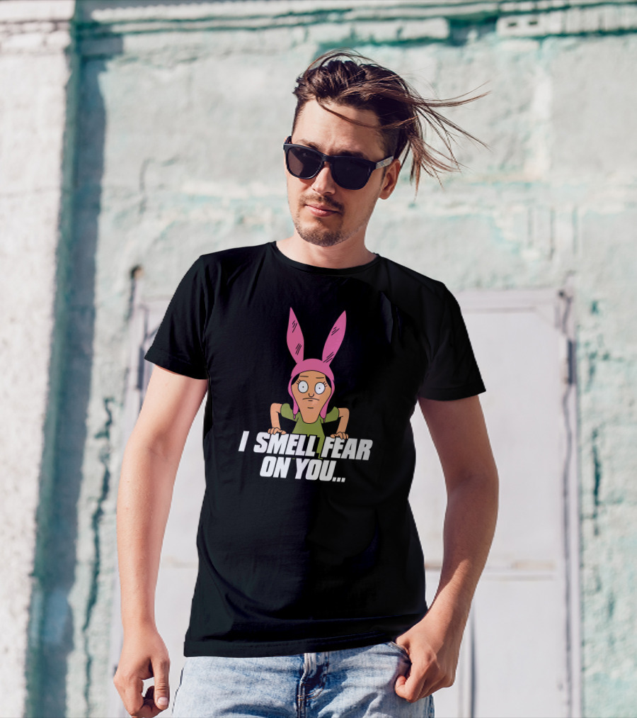 I Smell Fear On You Pink Eared Hat Character T-Shirt