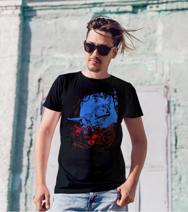 Indominus Rex Vs TARDIS Jungle Adventure T-Shirt