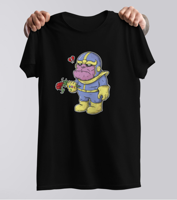 Infinity Friendzone New Heartbroken Villain Holding Rose T-Shirt