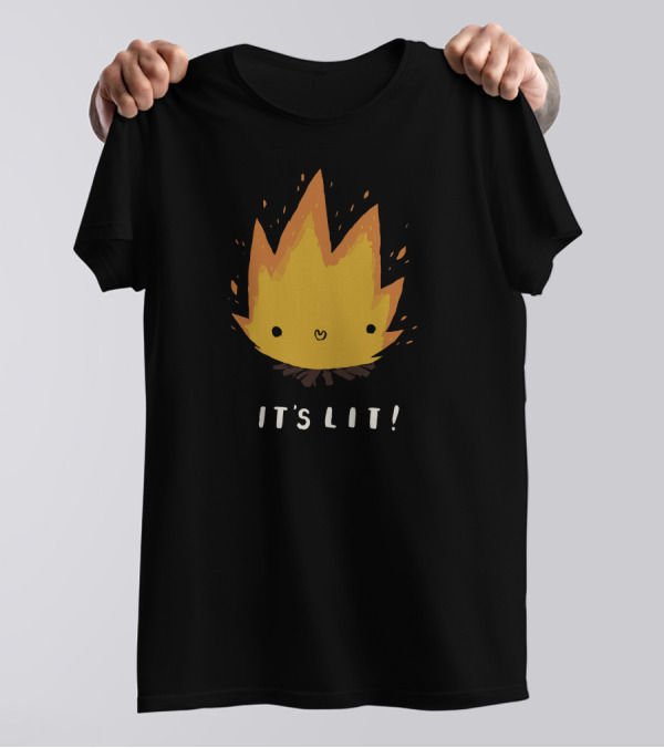 It's Lit Cute Cartoon Campfire T-Shirt