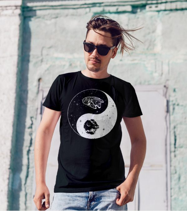 Jedi Sith Yin Yang Millennium Falcon Death Star T-Shirt