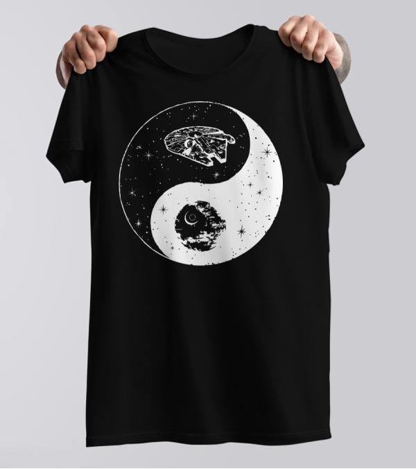 Jedi Sith Yin Yang Millennium Falcon Death Star T-Shirt