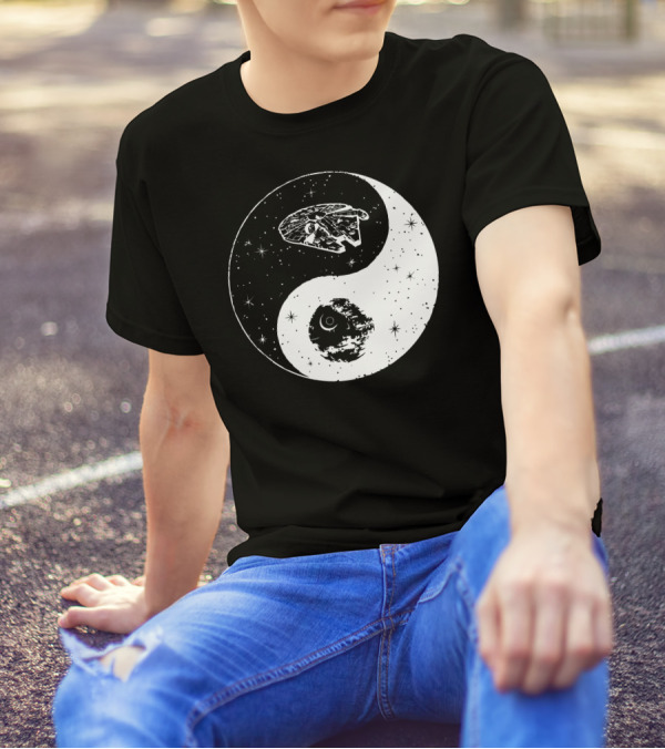Jedi Sith Yin Yang Millennium Falcon Death Star T-Shirt