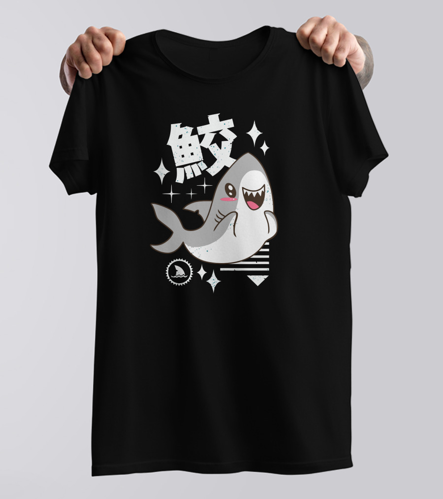 Kawaii Shark Sparkle T-Shirt