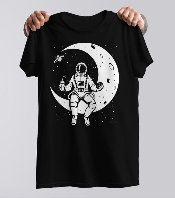 Launch Break Astronaut Moon Donut Planet T-Shirt