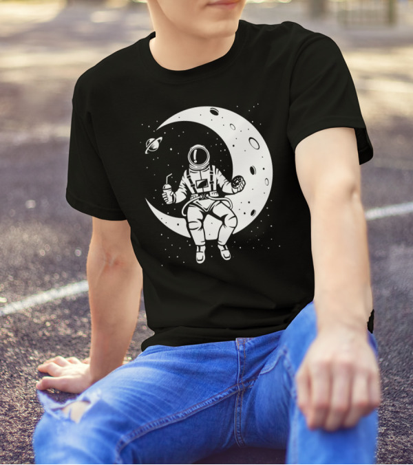 Launch Break Astronaut Moon Donut Planet T-Shirt