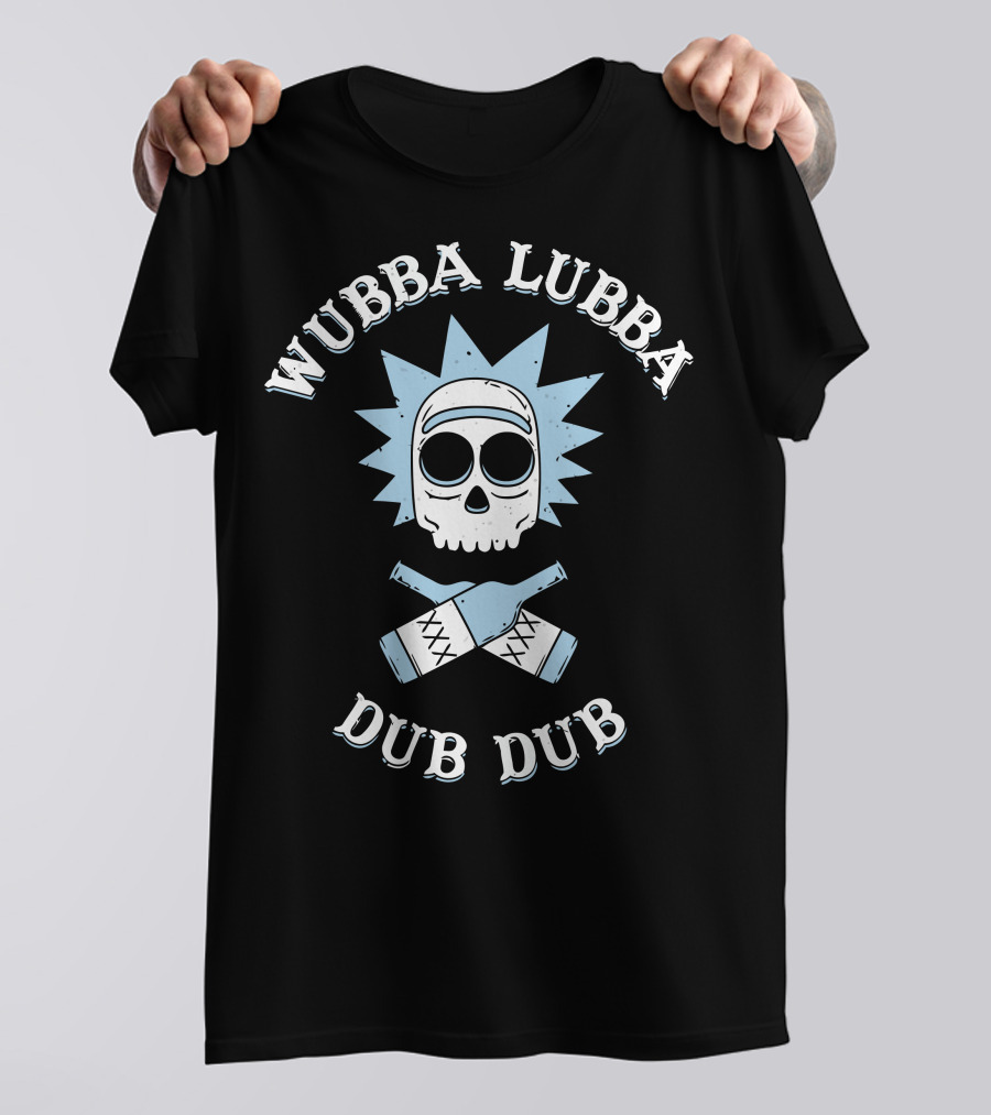 Wubba Lubba Dub Dub Skull Beer Bottles T-Shirt