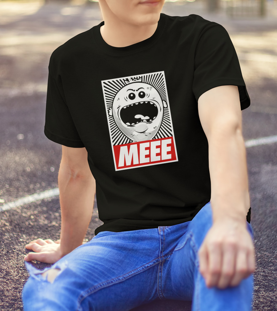 Meee Funny Cartoon Face Scream T-Shirt