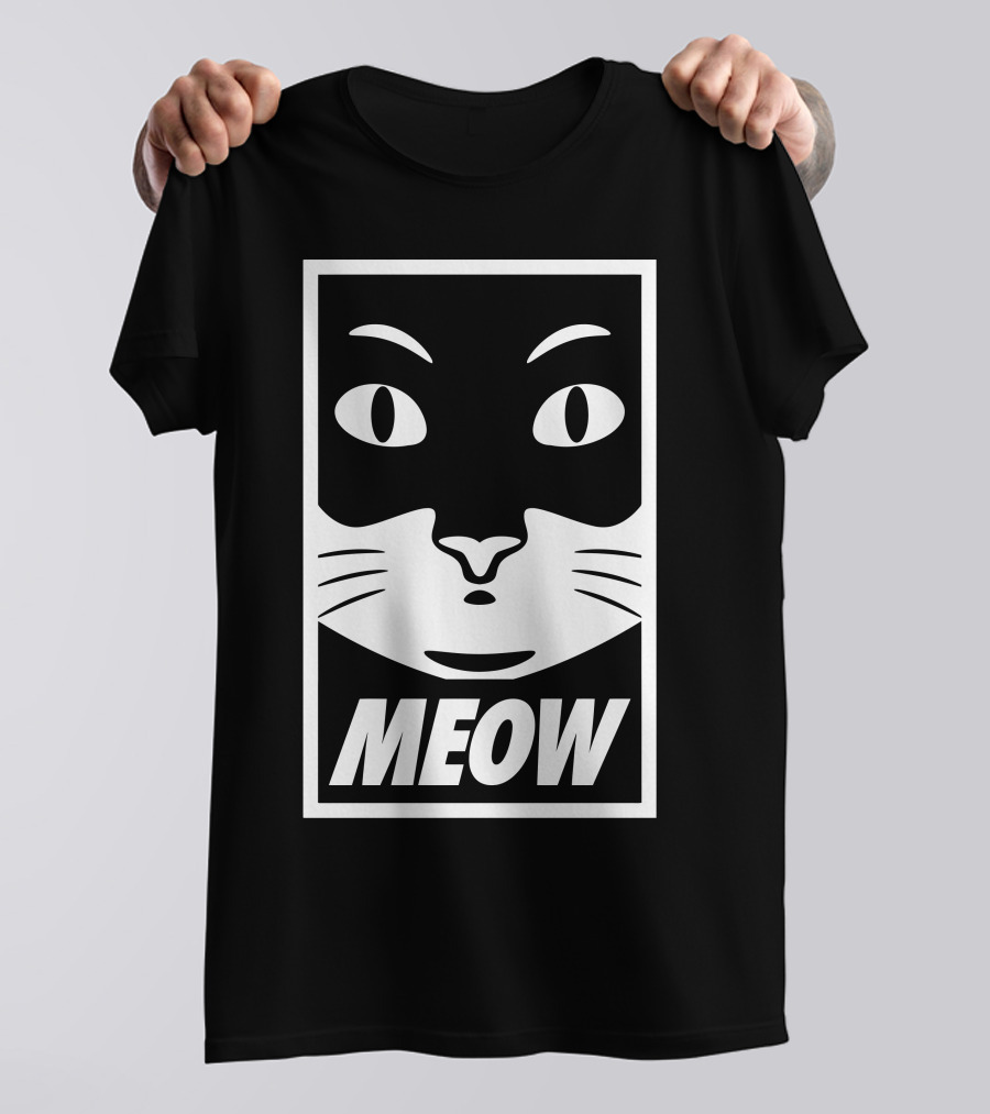 MEOW Obey Cat T-Shirt