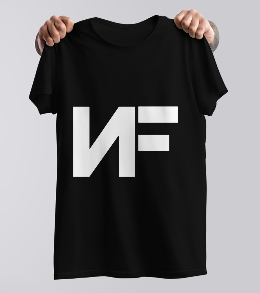 Nf Logo Black And White Minimalist T-Shirt
