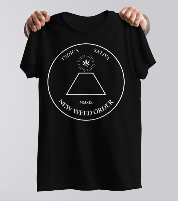 Nwo New Weed Order Indica Sativa MMXIX Pyramid Leaf T-Shirt