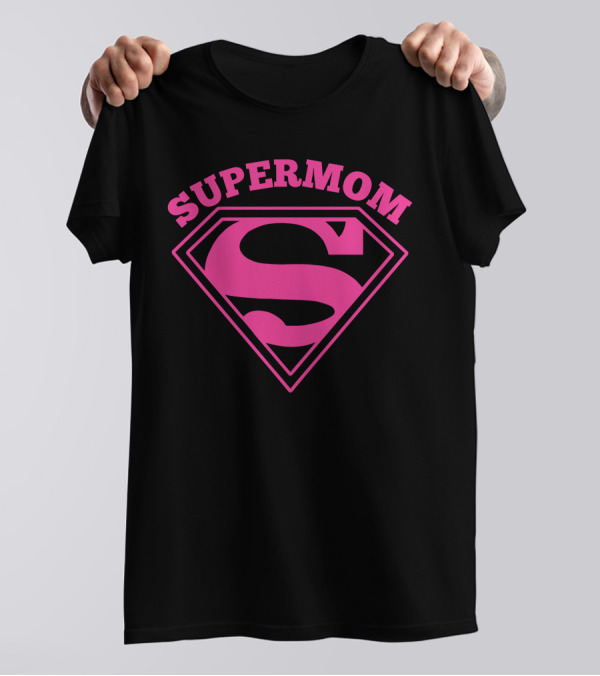 Supermom Pink S Logo Superhero T-Shirt