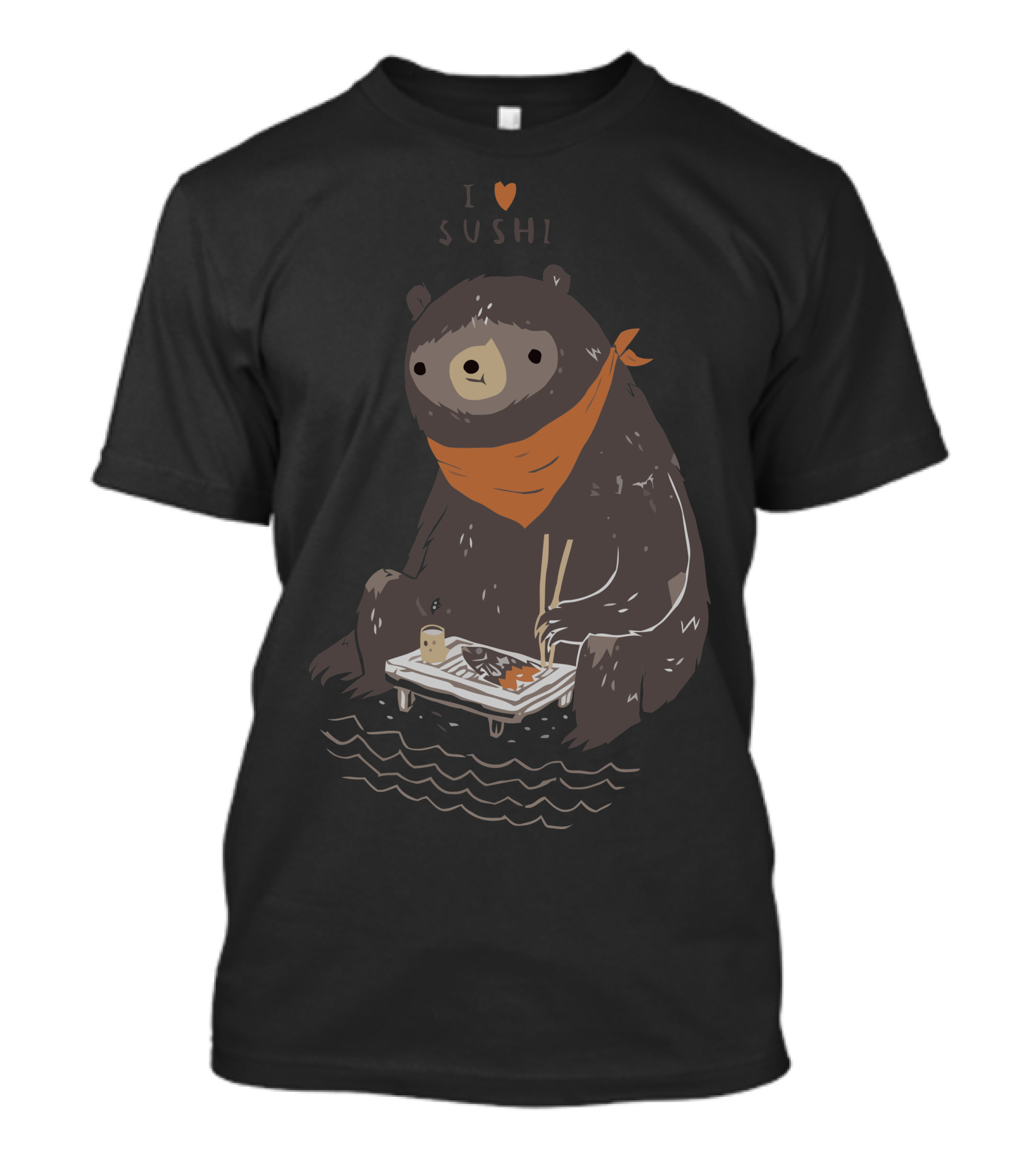 I Love Sushi Bear T-Shirt