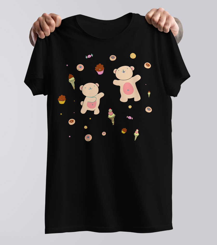 Sweet Bears Candy Cupcakes Ice Cream Treats T-Shirt