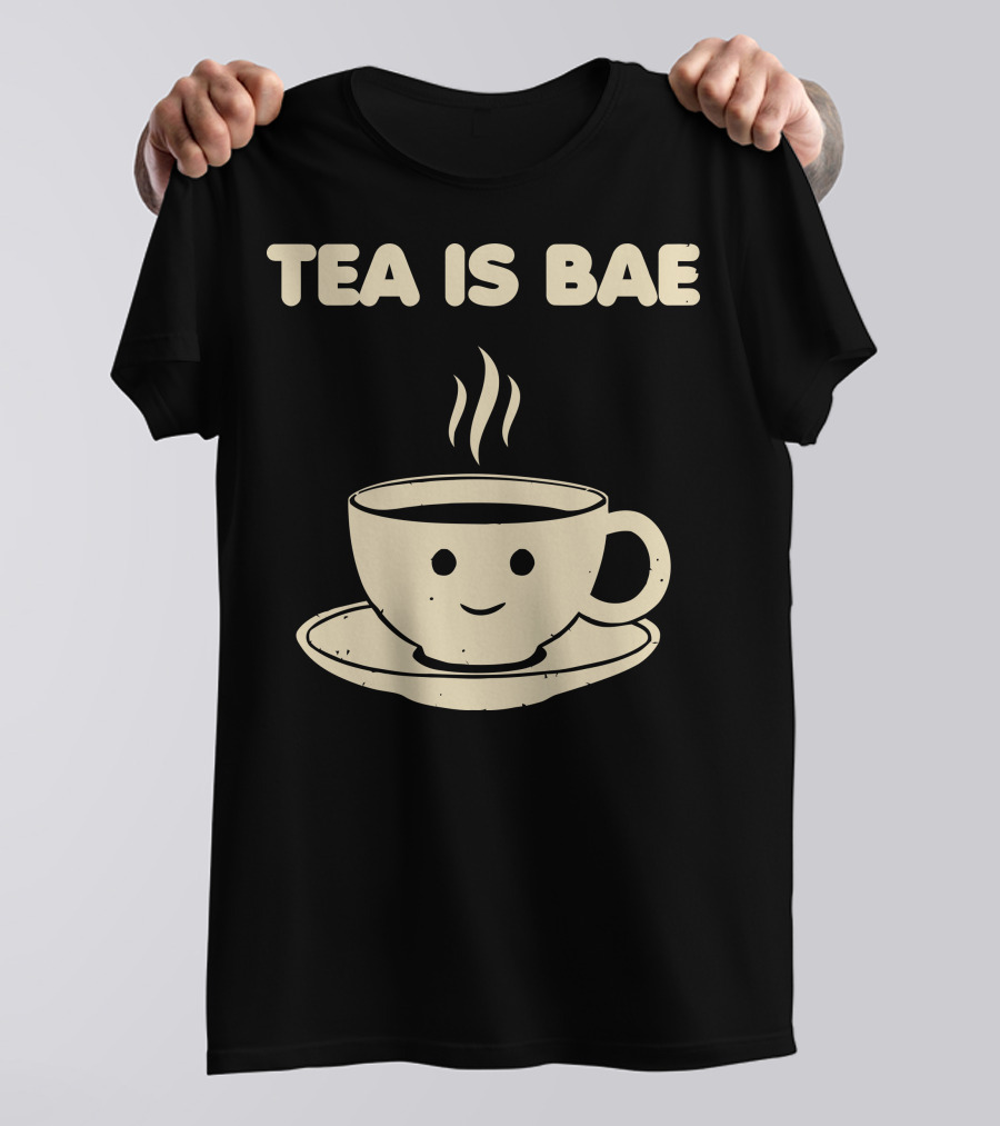 Tea Is Bae Cute Smiling Teacup T-Shirt