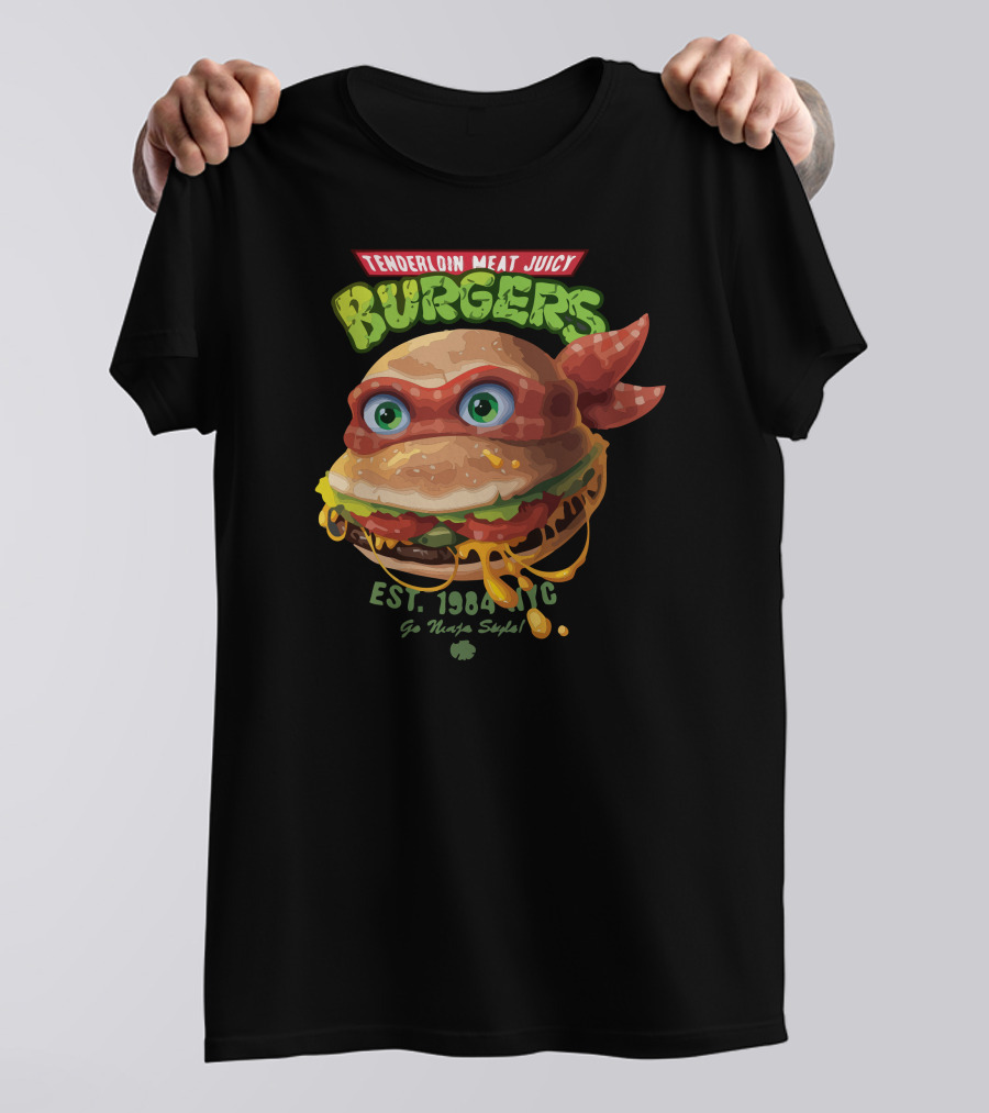 Tenderloin Meat Juicy Burgers Go Ninja Style Est. 1984 T-Shirt