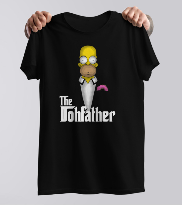 The Dohfather Homer Parody With Pink Donut Pocket T-Shirt