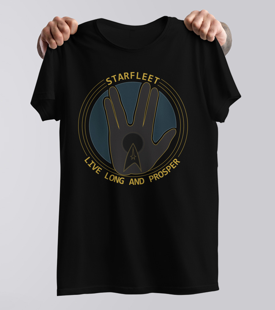 Starfleet Live Long And Prosper Hand Gesture T-Shirt