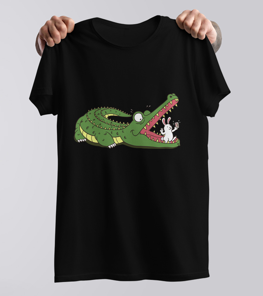 The Most Dangerous Selfie Crocodile Bunny Adventure T-Shirt