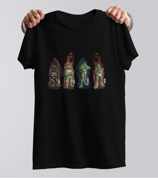 Turtles Evolution 1984 1990 2007 2012 T-Shirt