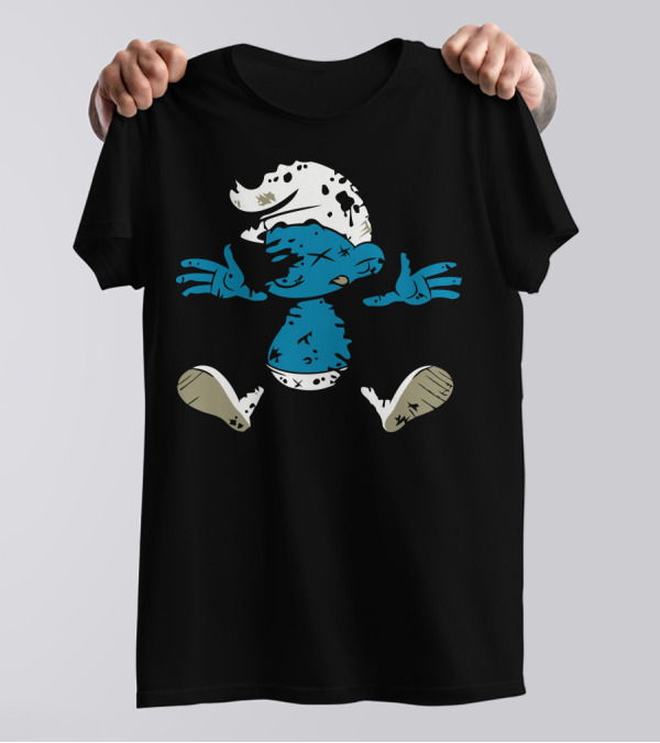 Unexpected Visitor Zombie Smurf Mashup T-Shirt