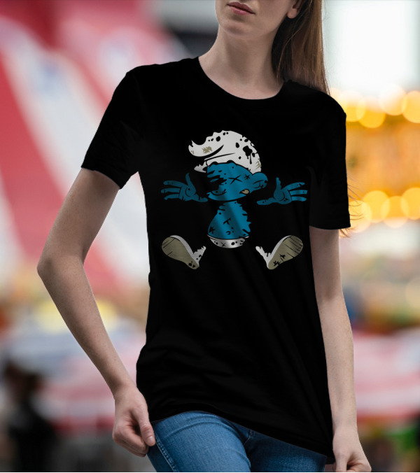 Unexpected Visitor Zombie Smurf Mashup T-Shirt