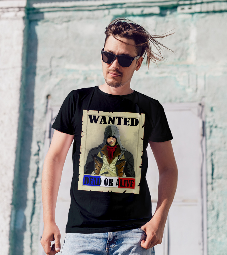 Wanted Dead Or Alive Hooded Figure T-Shirt