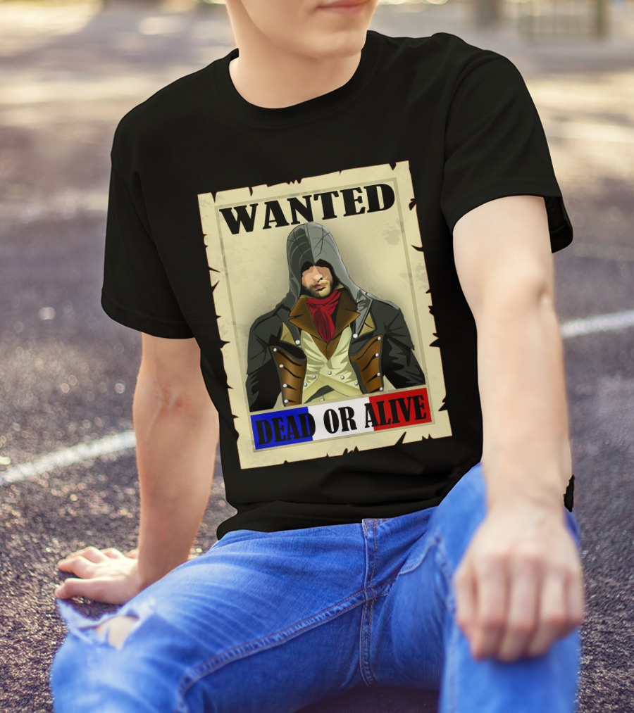 Wanted Dead Or Alive Hooded Figure T-Shirt