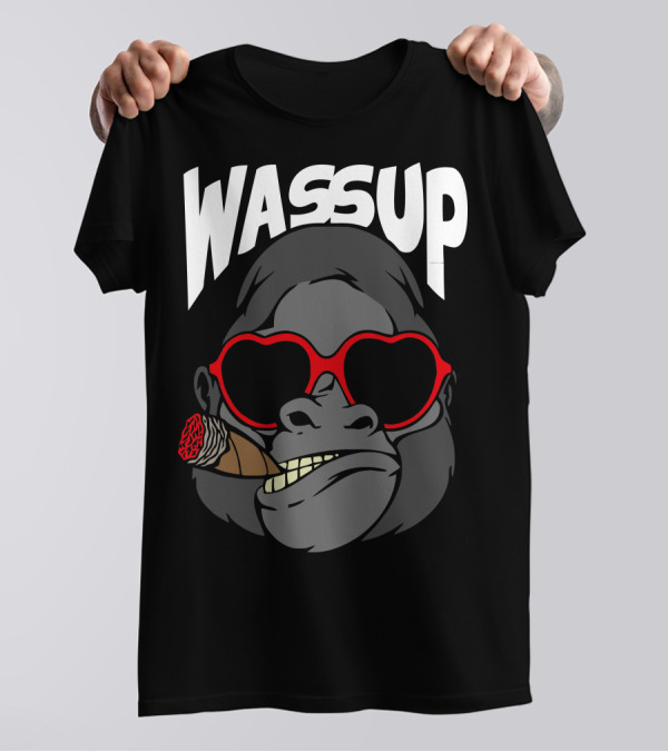 Wassup Gorilla With Sunglasses And Cigar T-Shirt