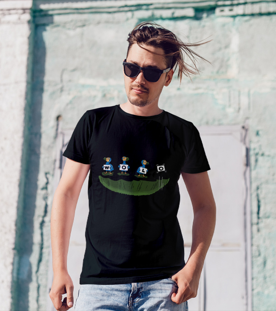 WOLO We Only Lived Once Dodo Birds Edge Cliff T-Shirt