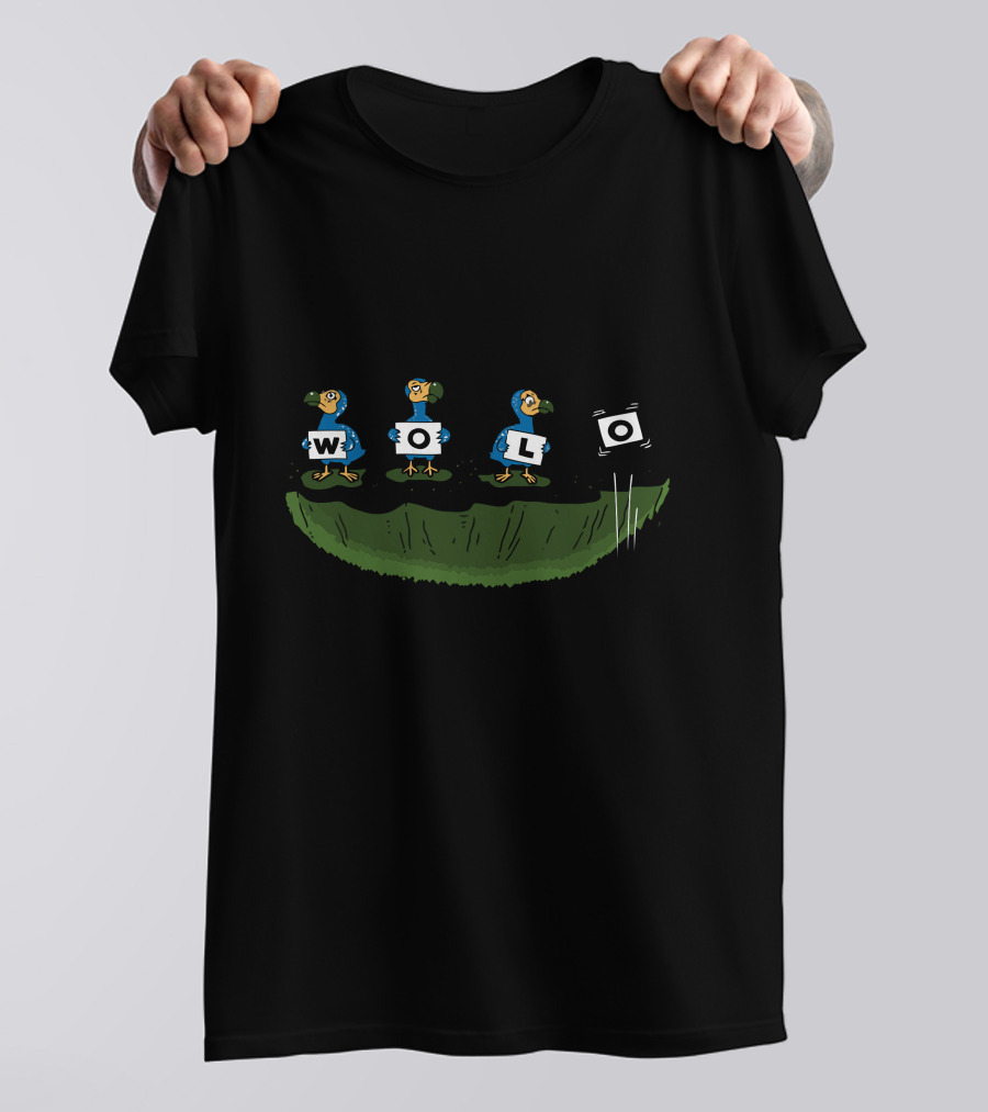 WOLO We Only Lived Once Dodo Birds Edge Cliff T-Shirt