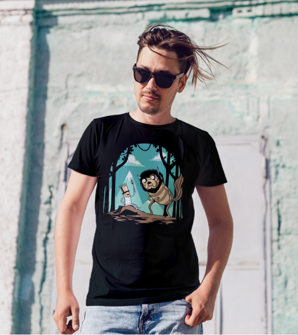 Where The Wild Adventures Are Into The Forest Woods With Monsters T-Shirt
