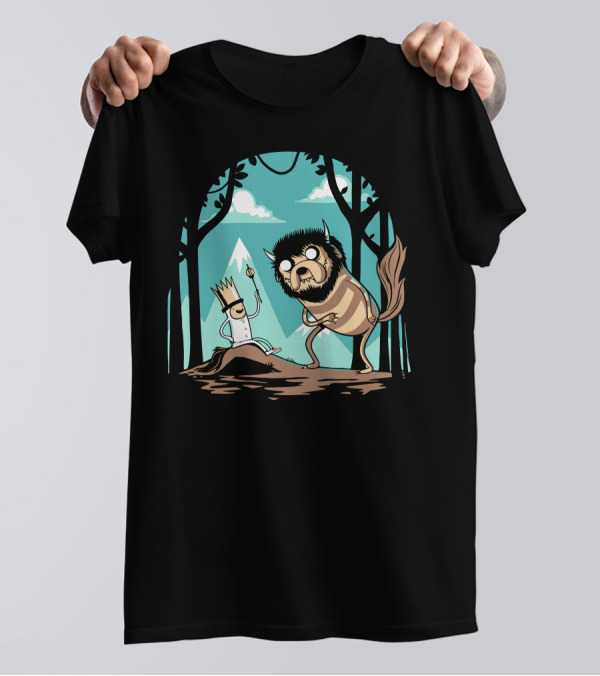 Where The Wild Adventures Are Into The Forest Woods With Monsters T-Shirt