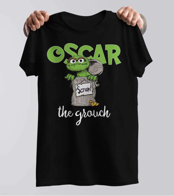 Oscar The Grouch Scram Trash Can T-Shirt
