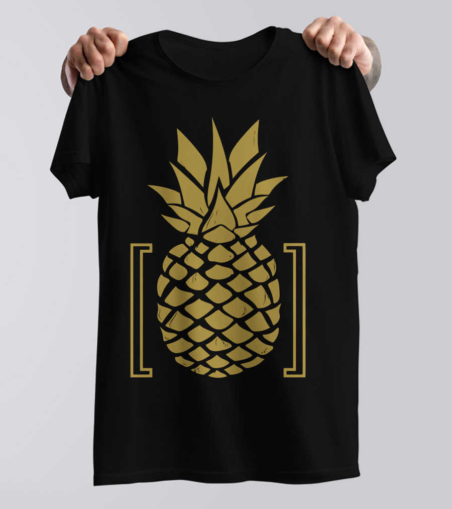 Pineapple Bold Golden Outline T-Shirt