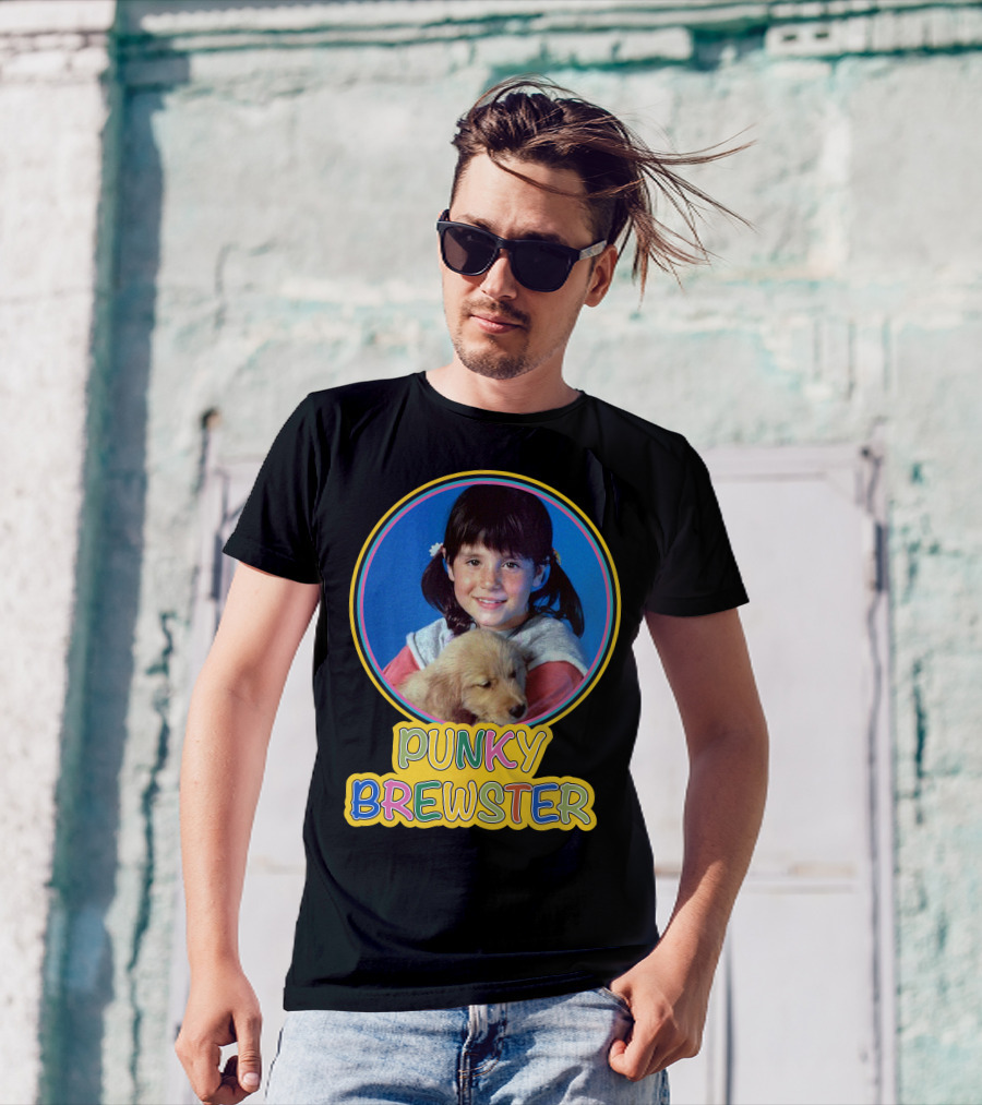 Punky Brewster With Puppy Retro TV Icon T-Shirt