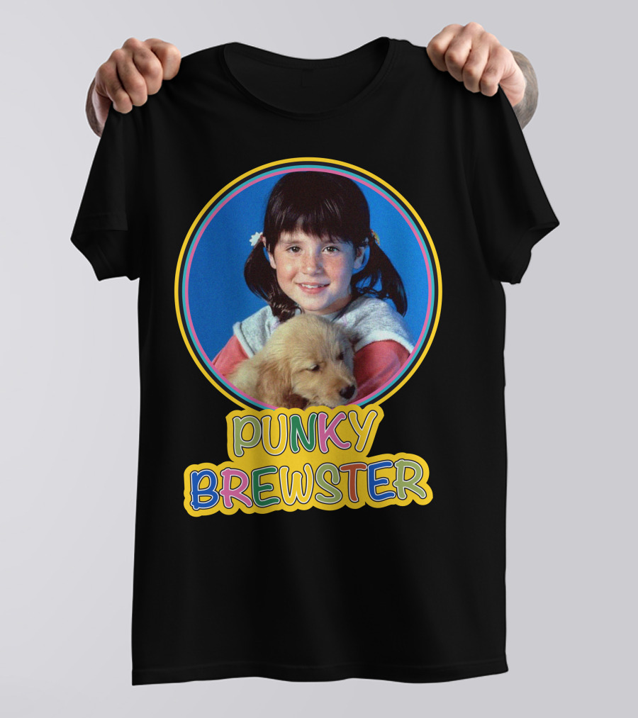 Punky Brewster With Puppy Retro TV Icon T-Shirt