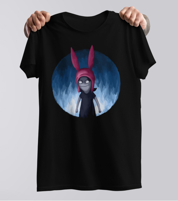 Rabbit Ears Dark Blue Background T-Shirt