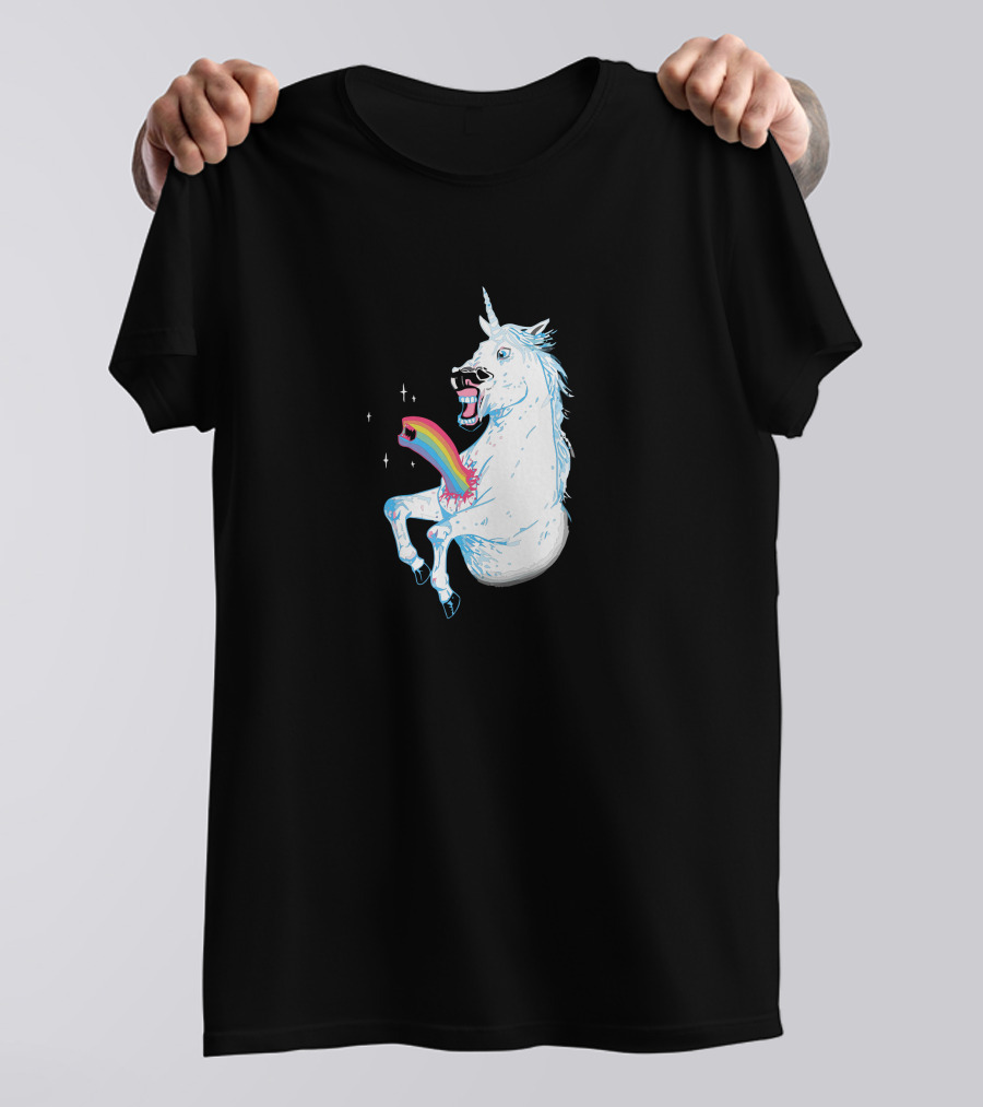 Rainbowburster Vomiting Sparkling Unicorn Explosion T-Shirt