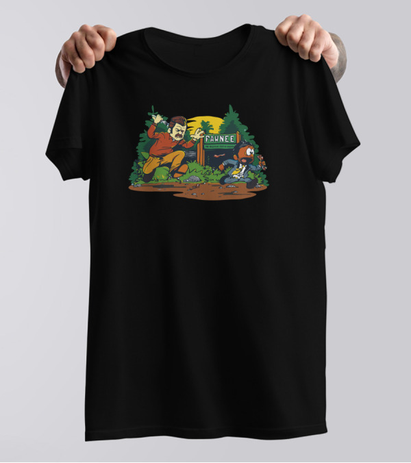 Ron And Tom Pawnee Pursuit Adventure T-Shirt