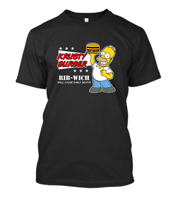 Krusty Burger Rib-Wich Will Cause Early Death T-Shirt