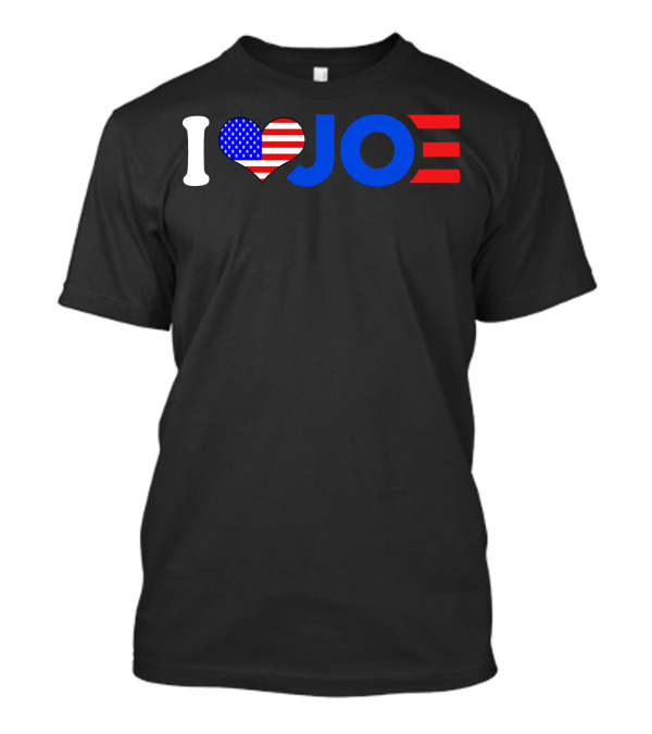 I Love Joe American Flag Heart T-Shirt
