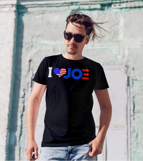 I Love Joe American Flag Heart T-Shirt