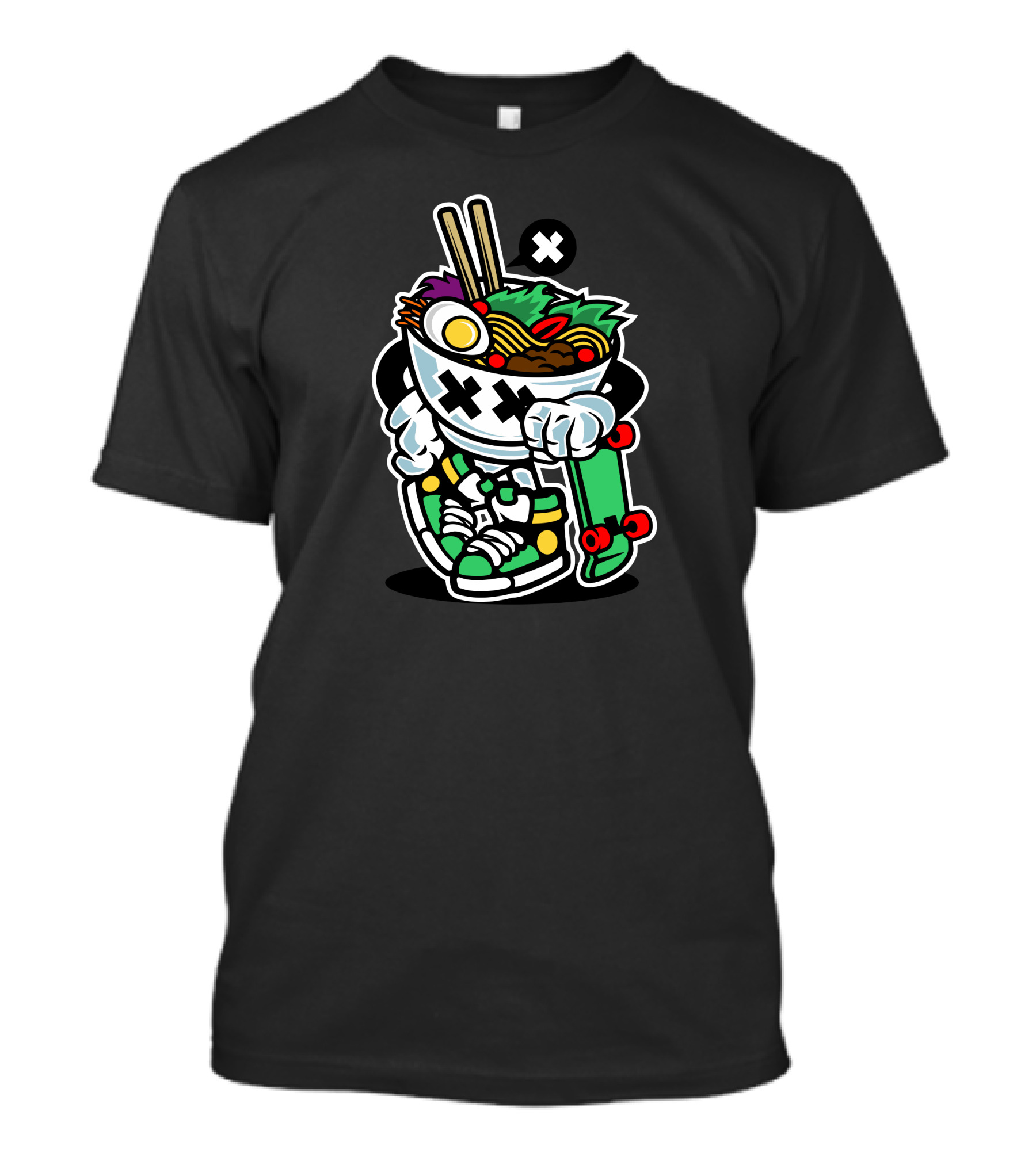 Ramen Style Skater Bowl With Chopsticks And Sneakers T-Shirt
