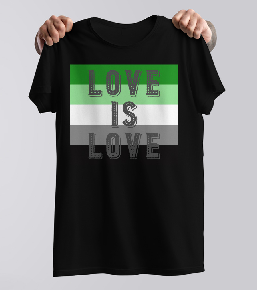 Agender Pride Flag Love Is Love Movement LGBT T-Shirt