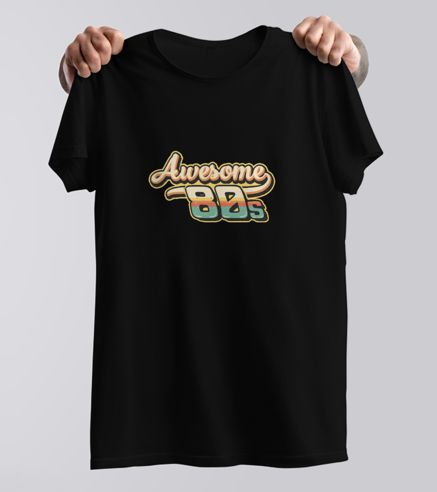 Awesome 80s Retro Style Vintage Font T-Shirt