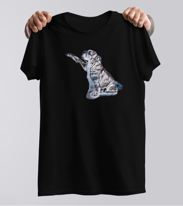 Eanf Bulldog And Human Hand T-Shirt