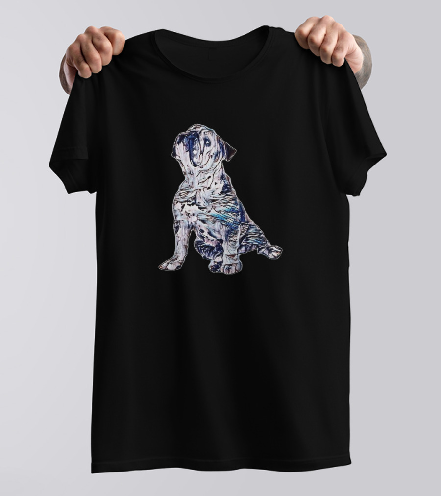 A Bulldog With A Skin Disease Abstract T-Shirt